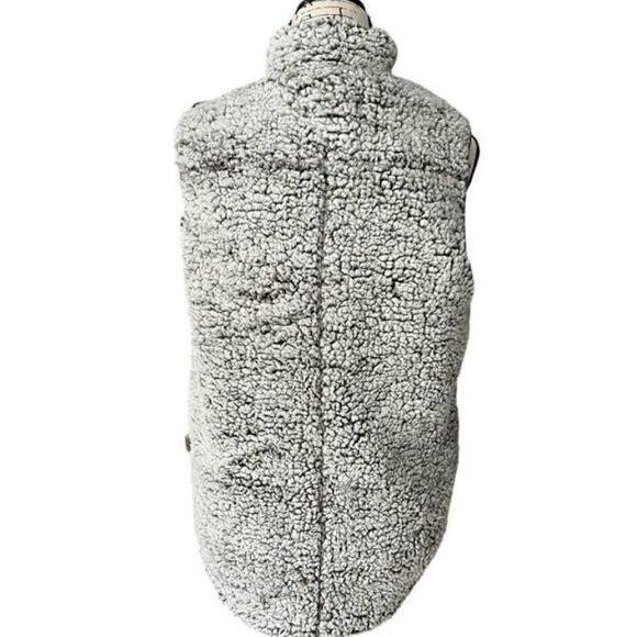 Blue Rain Women’s Gray Sherpa Zip-up Vest Size Medium - Picture 6 of 8